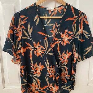 Floral Print Women’s Blouse Top